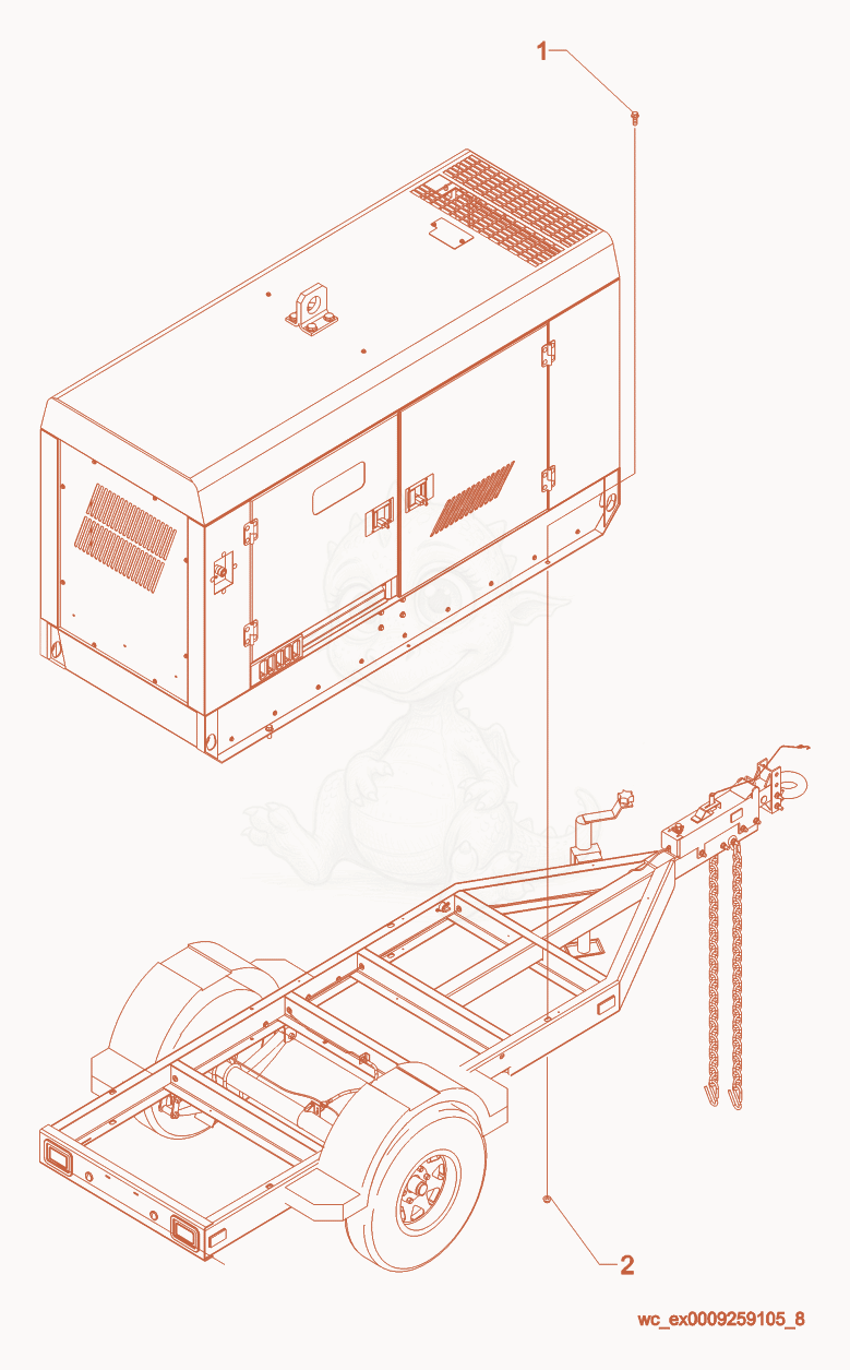 Exploded parts diagram of the Upper Enclosure of a Wacker Neuson G85, with numbered balloons