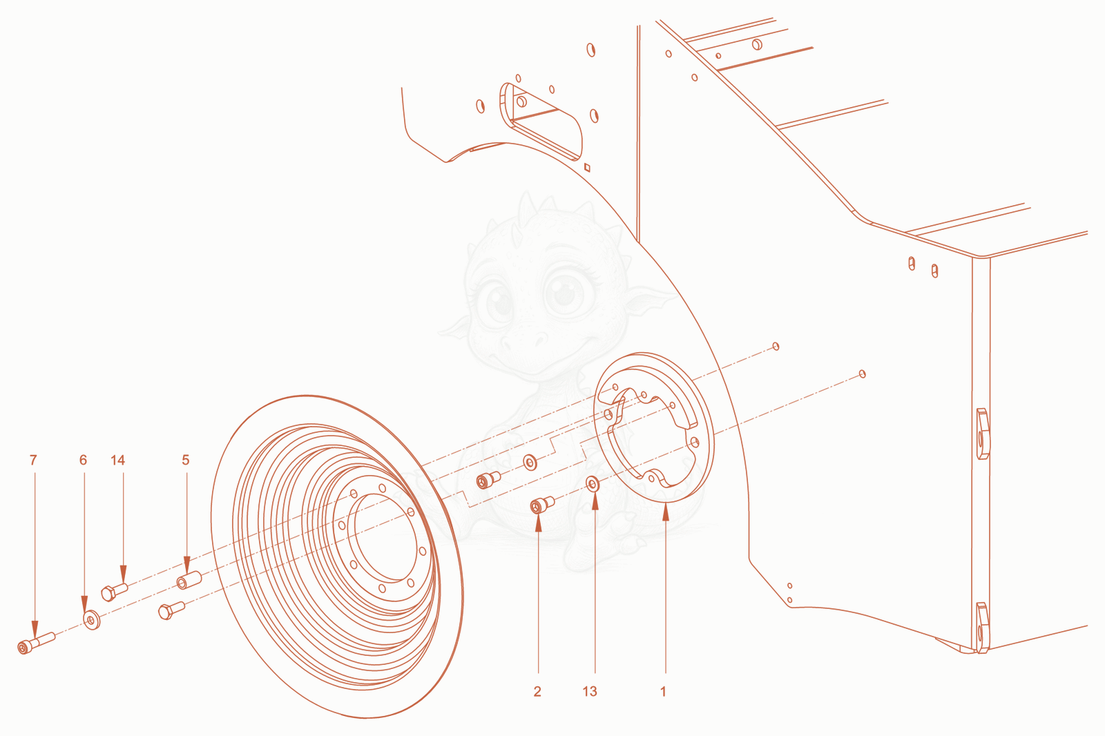 Exploded parts diagram of the ancillary parts of a Wacker Neuson RD28-120DPF, with numbered balloons