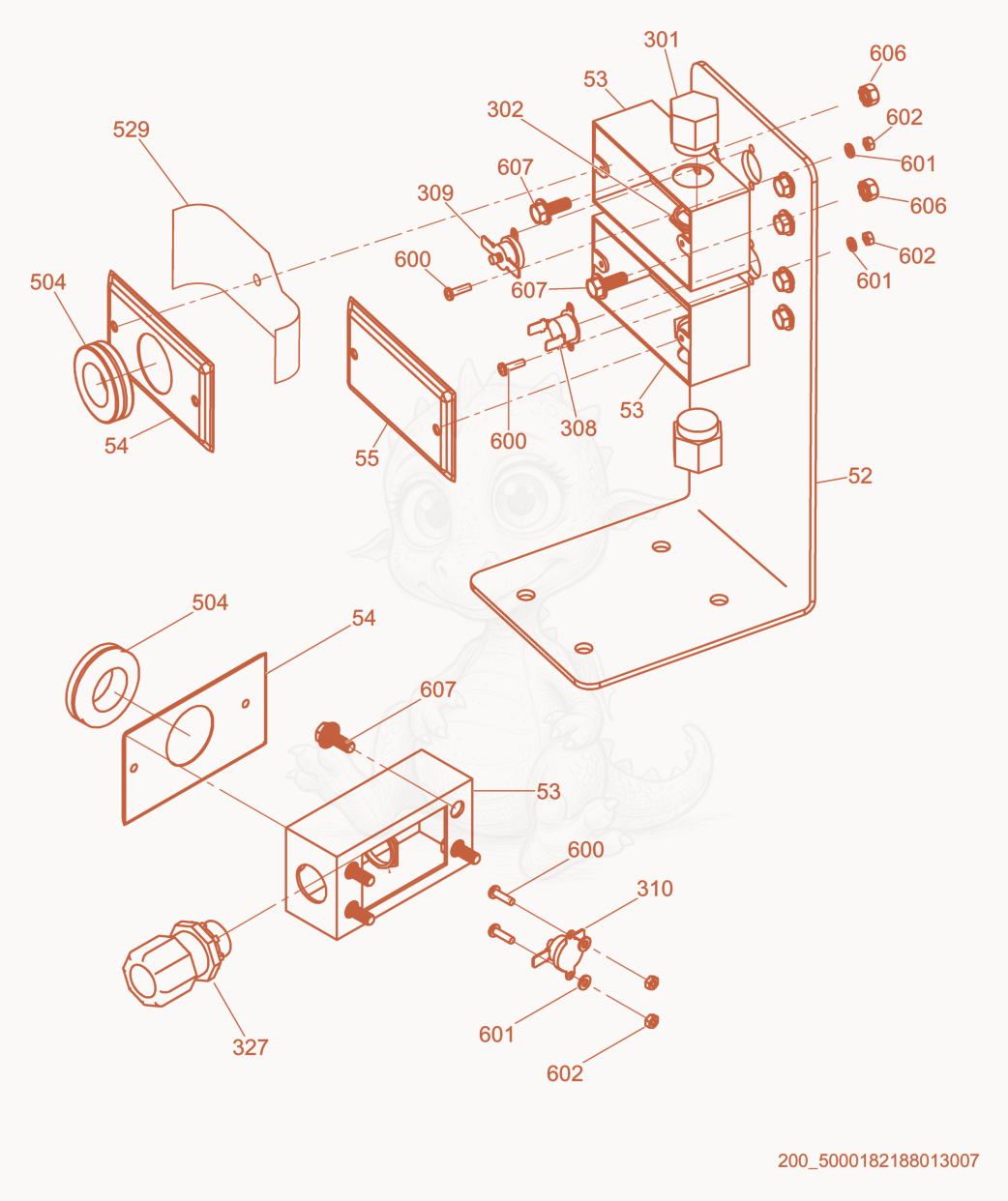 Exploded parts diagram of the Snap Disc cpl. of a Wacker Neuson HI750D, with numbered balloons