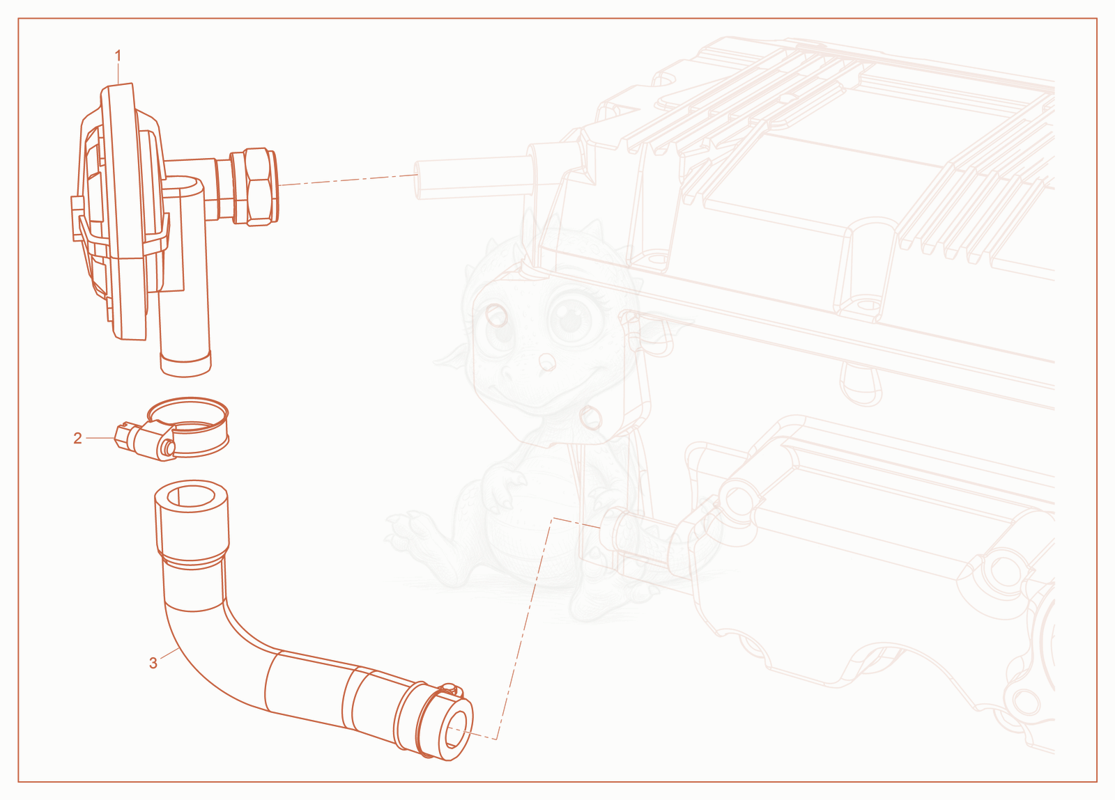 Exploded parts diagram of the Breather System of a Wacker Neuson RTLX-SC3, with numbered balloons