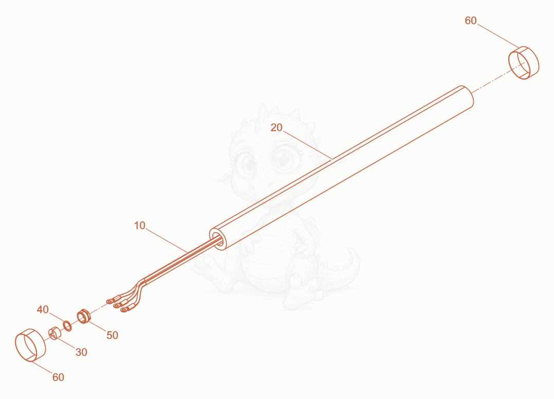 Exploded parts diagram of the Hose Connection cpl. of a Wacker Neuson IEE38/34/1,5, with numbered balloons