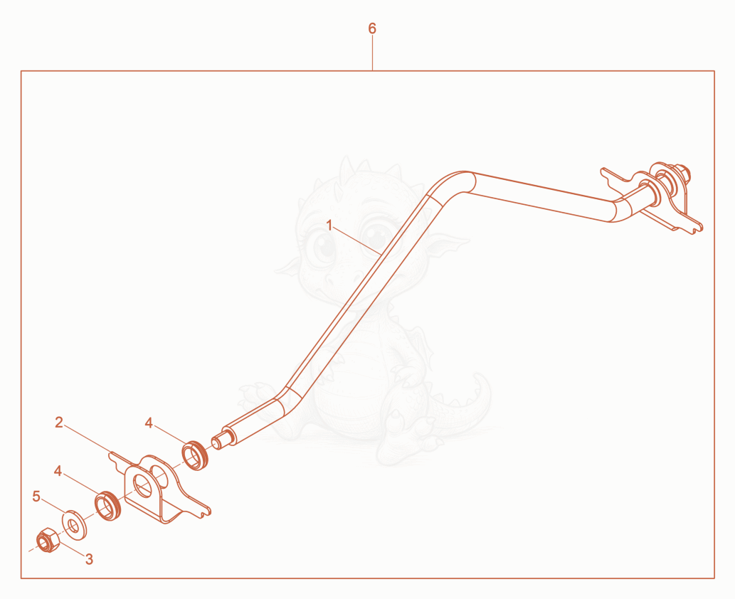 Exploded parts diagram of the Crane lifting eye cpl. of a Wacker Neuson GV7000A, with numbered balloons