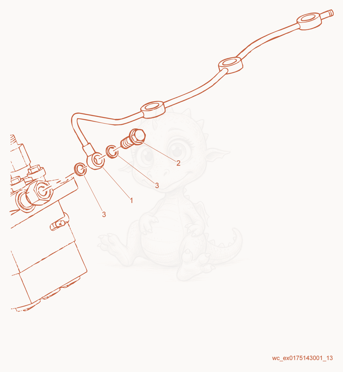 Exploded parts diagram of the Fuel Injector of a Wacker Neuson RD27-120, with numbered balloons