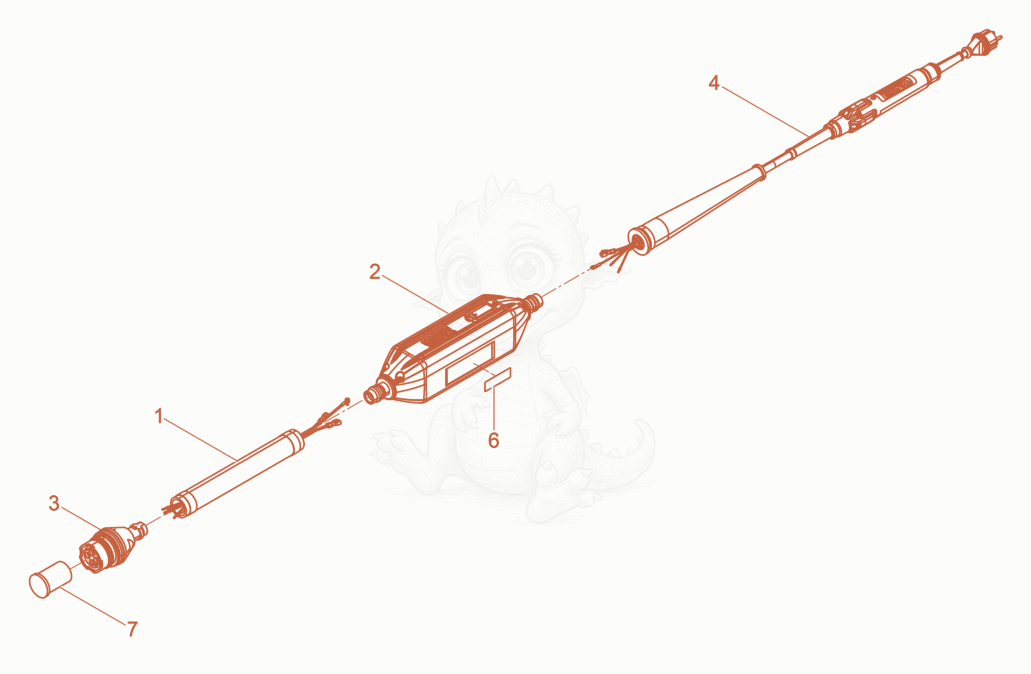 Exploded parts diagram of the Frequency Converters of a Wacker Neuson FUFLEX4/120UK, with numbered balloons