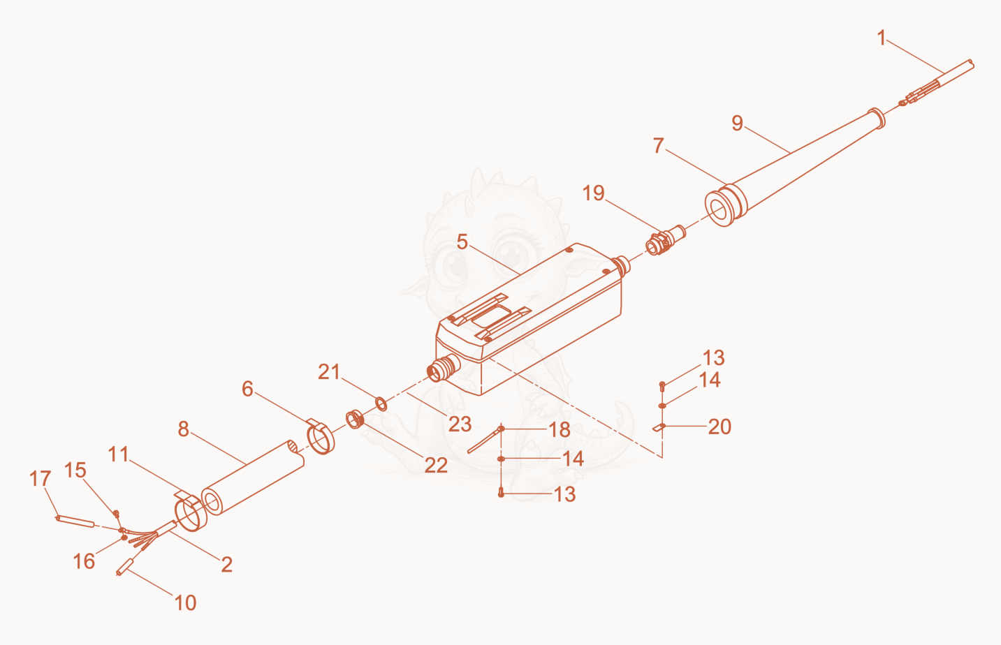 Exploded parts diagram of the Hose Connection cpl of a Wacker Neuson IRFUN45/115GV8M, with numbered balloons