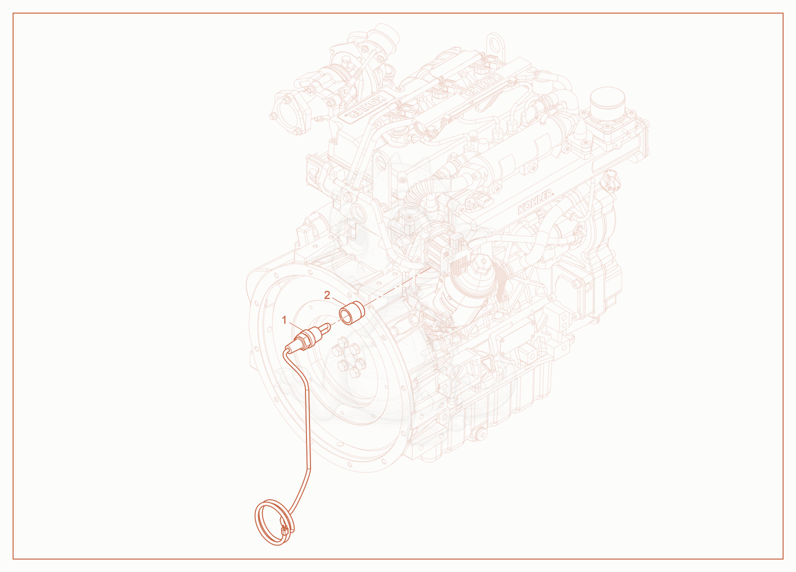 Exploded parts diagram of the Engine Block Heater of a Wacker Neuson G35, with numbered balloons