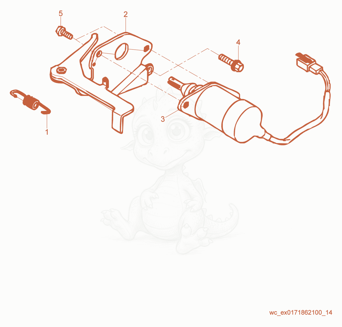 Exploded parts diagram of the Auto Throttle of a Wacker Neuson GV5600A, with numbered balloons
