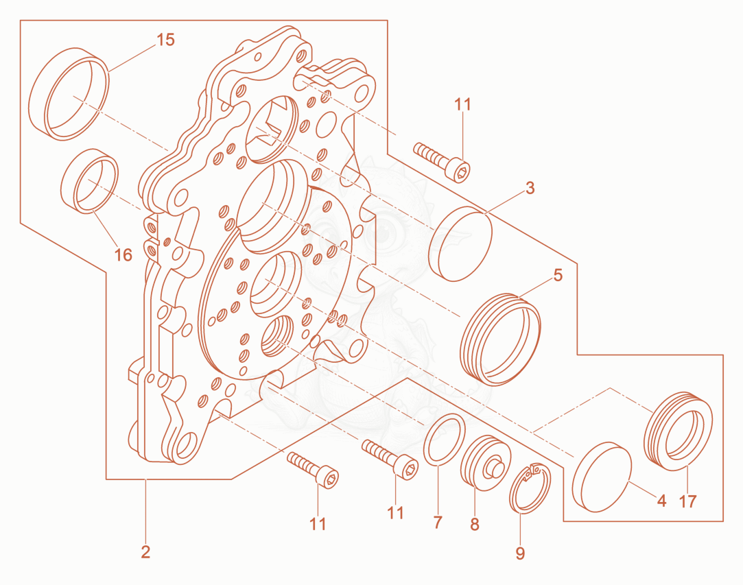 Exploded parts diagram of the Command Cover of a Wacker Neuson DPU6555HECHUS, with numbered balloons