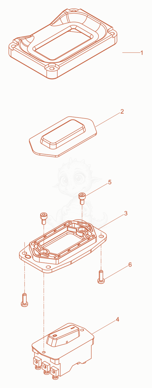 Exploded parts diagram of the Cover of a Wacker Neuson IRSEN45/042, with numbered balloons