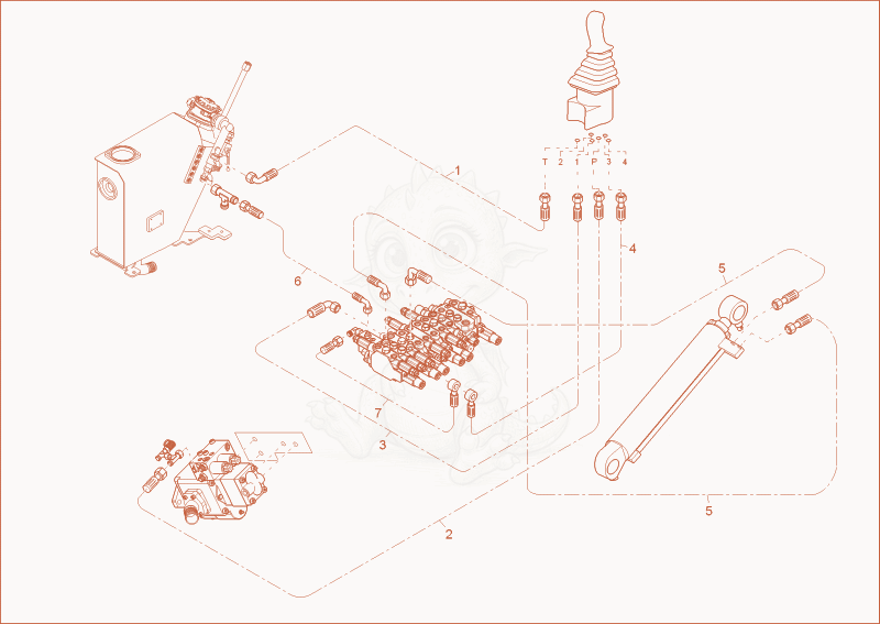 Exploded parts diagram of the LIFTING BOOM OPERATION of a Wacker Neuson 2404, with numbered balloons