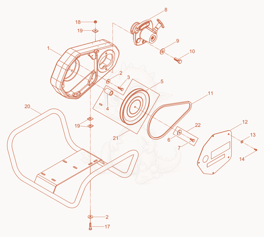 Exploded parts diagram of the Drive System of a Wacker Neuson A5000, with numbered balloons
