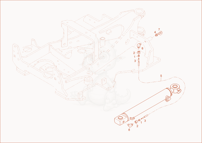 Exploded parts diagram of the lubrication of a Wacker Neuson EZ17, with numbered balloons