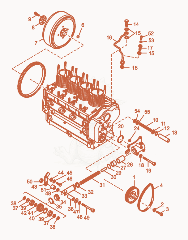 Exploded parts diagram of the Pulley of a Wacker Neuson RD25, with numbered balloons