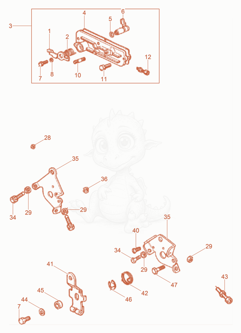 Exploded parts diagram of the Throttle Control of a Wacker Neuson DPU100-70LES, with numbered balloons