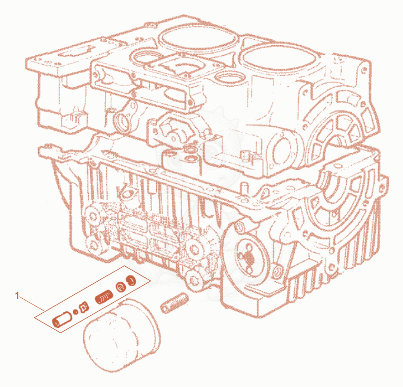Exploded parts diagram of the Oil pressure valve of a Wacker Neuson DPU100-70LES, with numbered balloons