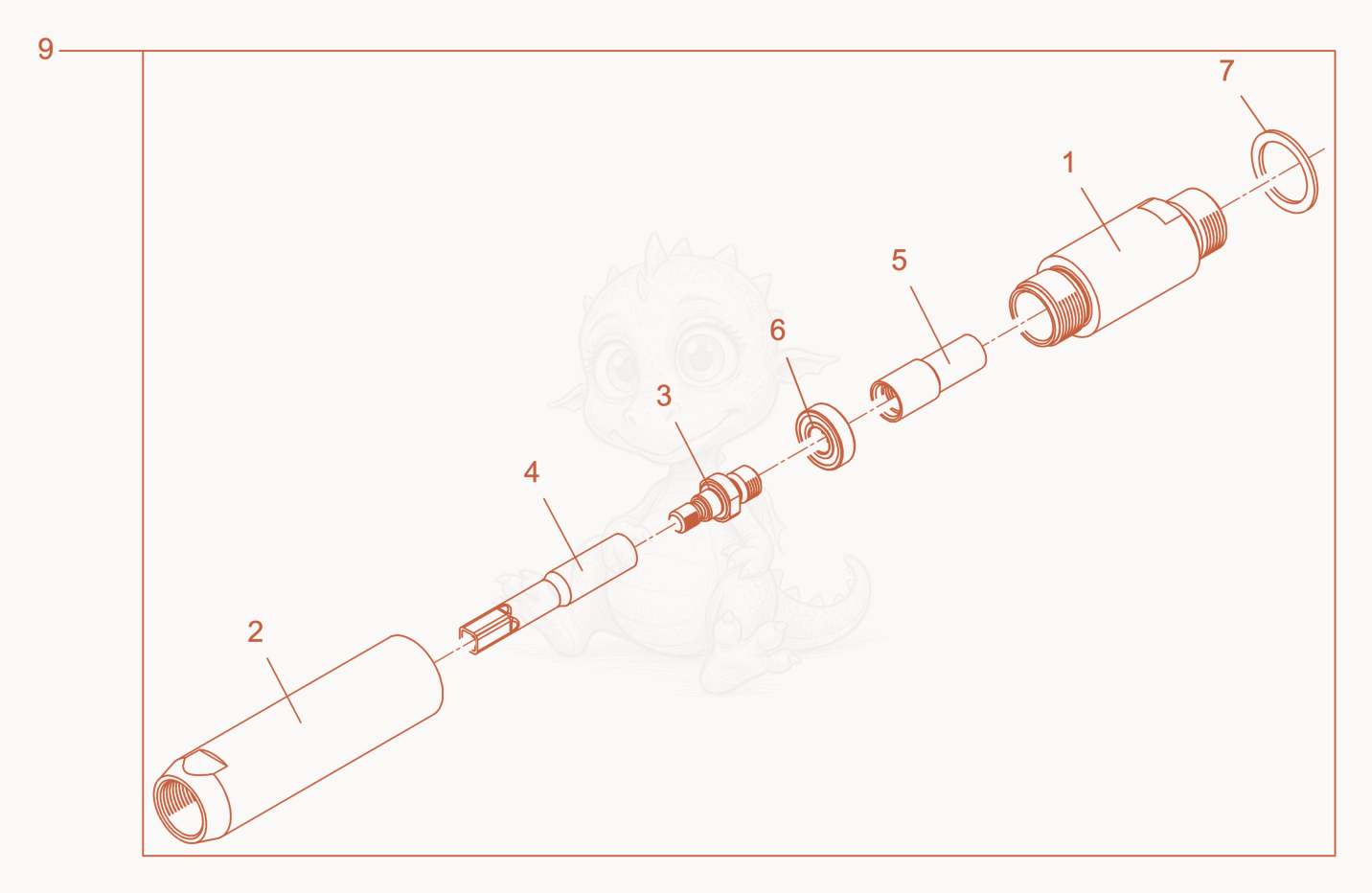 Exploded parts diagram of the SS Adaptor of a Wacker Neuson M3000/120/UL, with numbered balloons