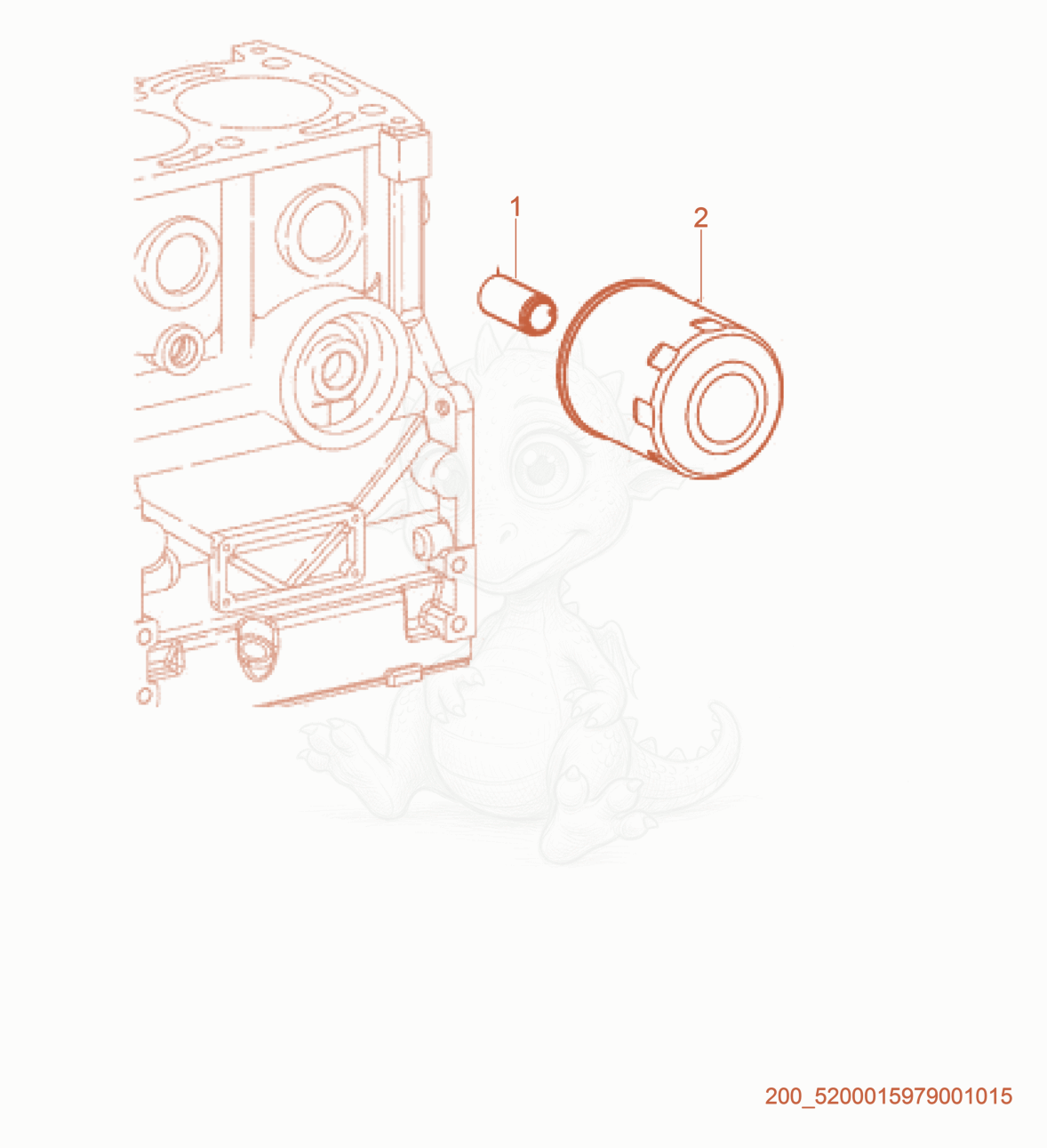 Exploded parts diagram of the Oil Filter of a Wacker Neuson RTL82-SC3, with numbered balloons