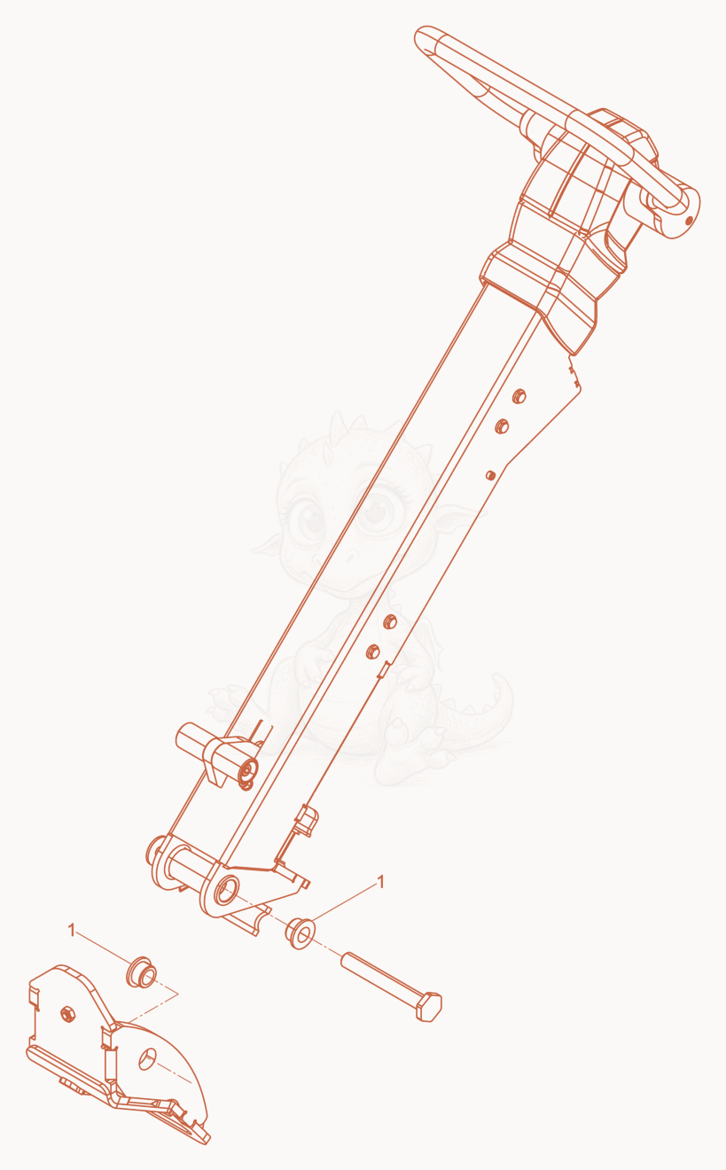 Exploded parts diagram of the Center pole Scandinavia version of a Wacker Neuson DPU5545HEHAP, with numbered balloons