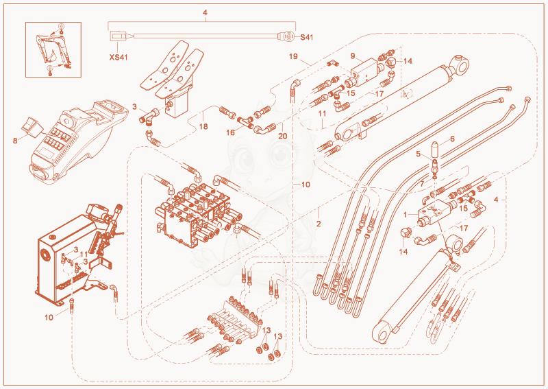 Exploded parts diagram of the STALLING LOAD - WARNING DEVICE F(OPTION) of a Wacker Neuson 1403RD, with numbered balloons
