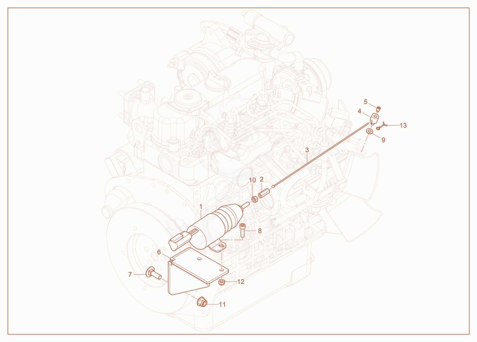 Exploded parts diagram of the Throttle Actuator of a Wacker Neuson RD14K-90, with numbered balloons