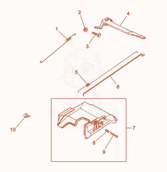 Exploded parts diagram of the Governor of a Wacker Neuson G3.3AI, with numbered balloons