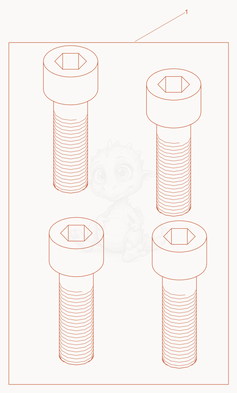 Exploded parts diagram of the Fixing Set of a Wacker Neuson AR53/3/400, with numbered balloons