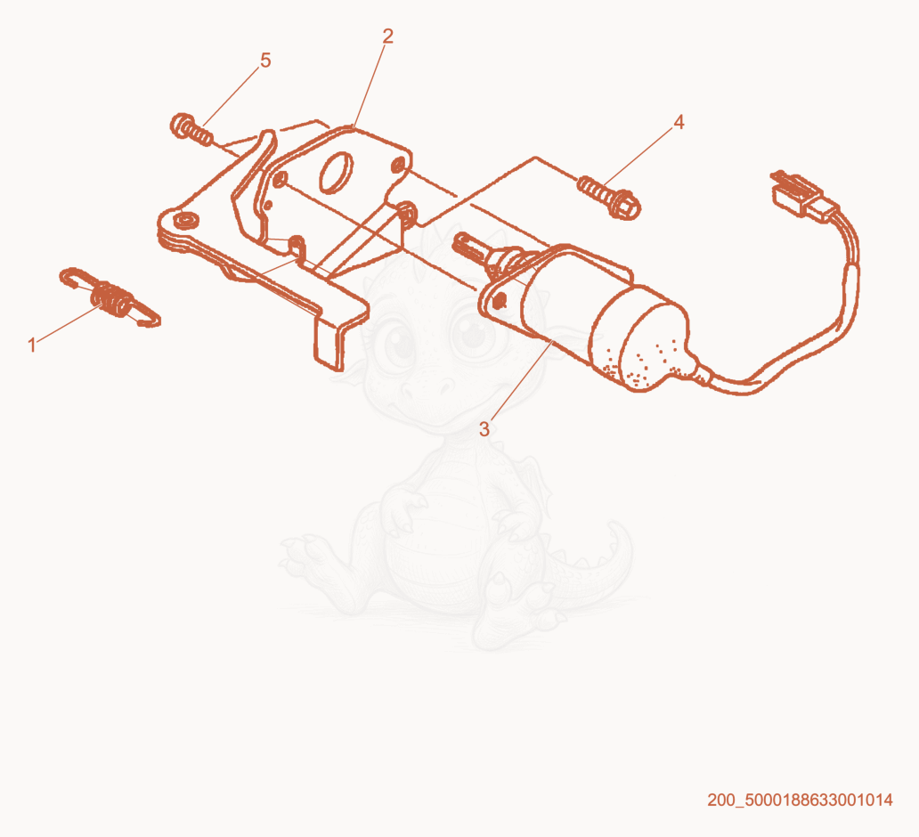 Exploded parts diagram of the Engine Auto Idle cpl. of a Wacker Neuson GP5600A, with numbered balloons