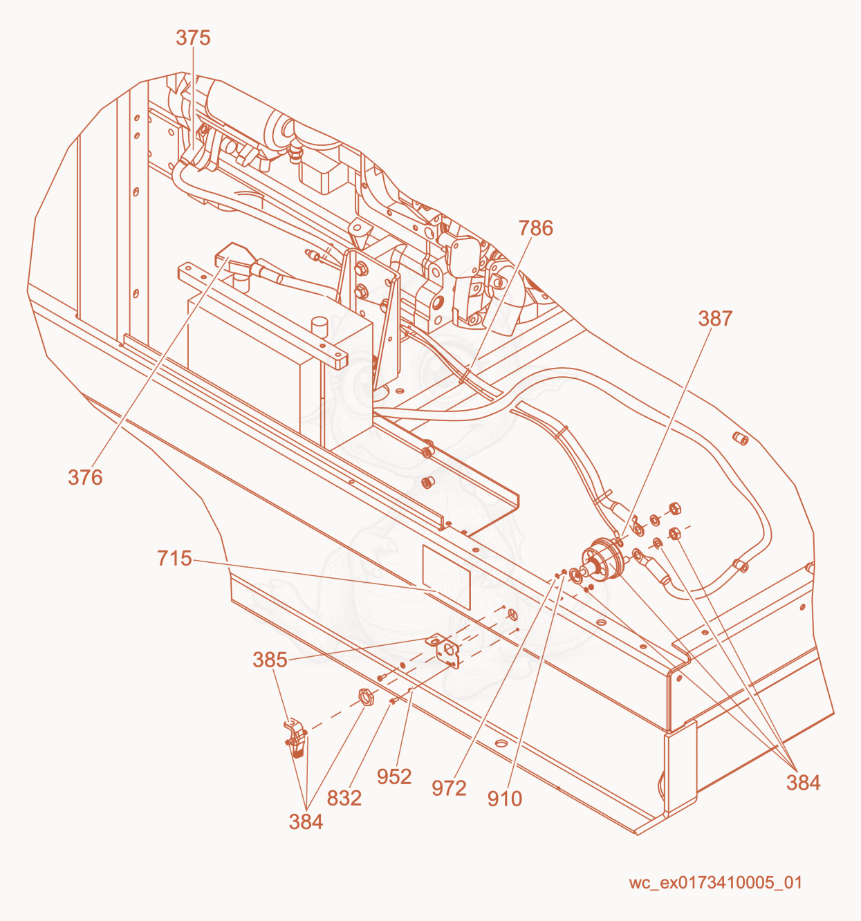 Exploded parts diagram of the Option-Battery Disconnect of a Wacker Neuson G70, with numbered balloons