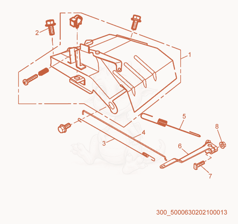 Exploded parts diagram of the Throttle Control of a Wacker Neuson MG5SD, with numbered balloons