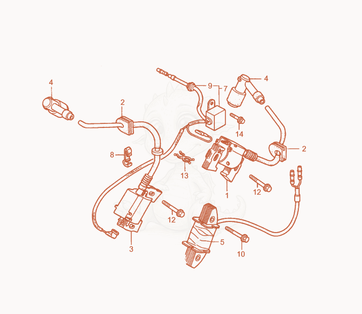 Exploded parts diagram of the Ignition Coil of a Wacker Neuson GS12AI, with numbered balloons