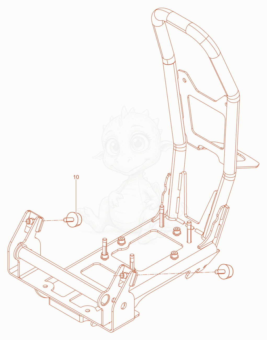 Exploded parts diagram of the Upper Mass basis of a Wacker Neuson XPSKMAT, with numbered balloons