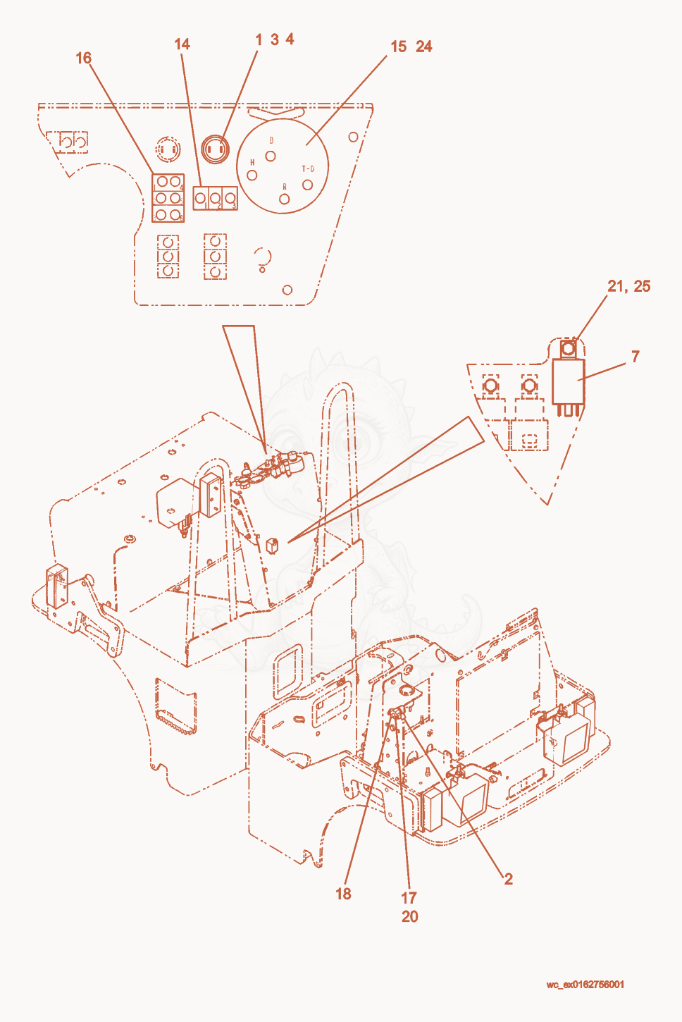 Exploded parts diagram of the Option-Roading Lights of a Wacker Neuson RD27-120, with numbered balloons