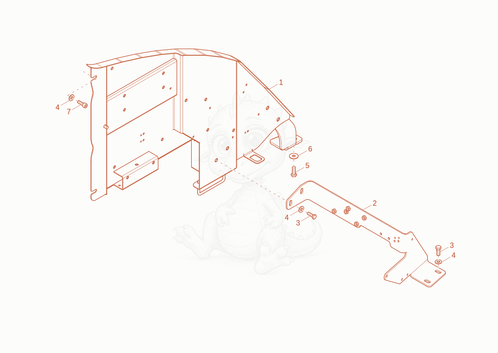 Exploded parts diagram of the SIDE PLATE of a Wacker Neuson EW100-2, with numbered balloons