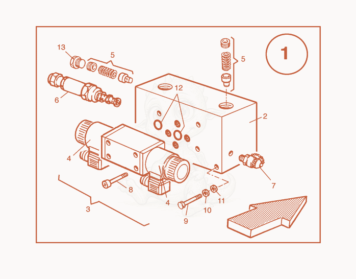 Exploded parts diagram of the Electro Distributor of a Wacker Neuson RD15, with numbered balloons