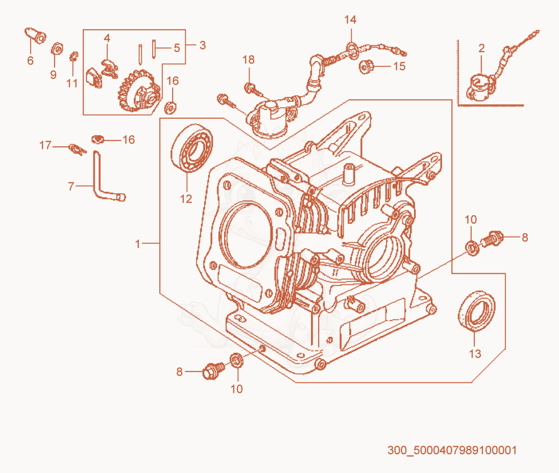 Exploded parts diagram of the Engine Block of a Wacker Neuson MP15A, with numbered balloons