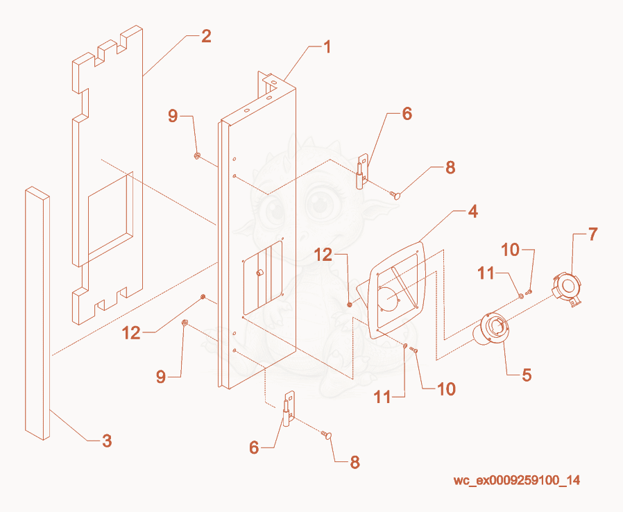 Exploded parts diagram of the Fuel Fill Corner of a Wacker Neuson G25, with numbered balloons