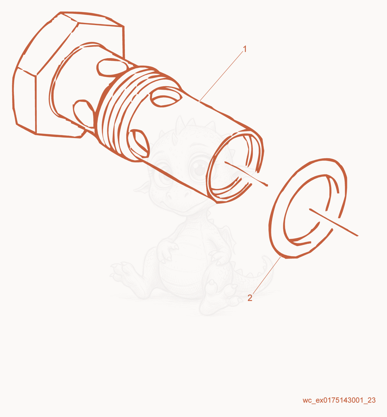 Exploded parts diagram of the Relief Valve of a Wacker Neuson RD27-120, with numbered balloons