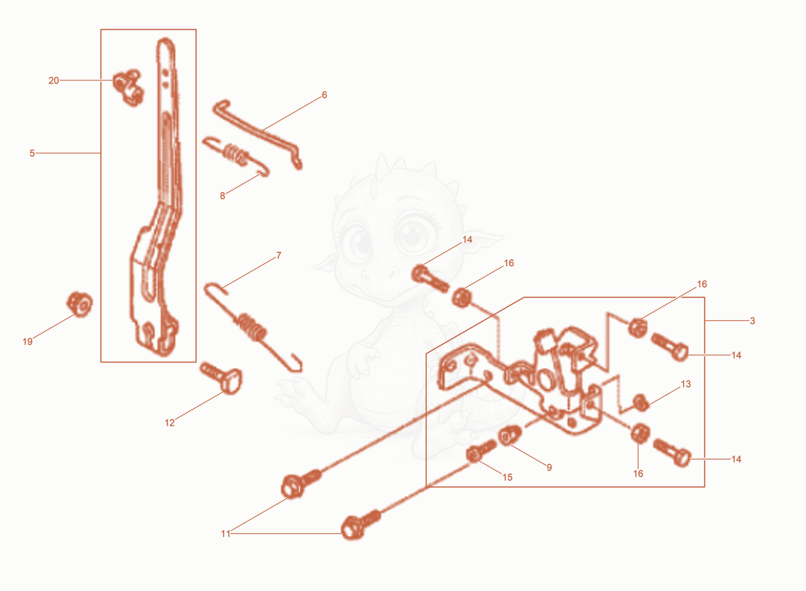 Exploded parts diagram of the Regulator of a Wacker Neuson BS60-4AS11IN, with numbered balloons