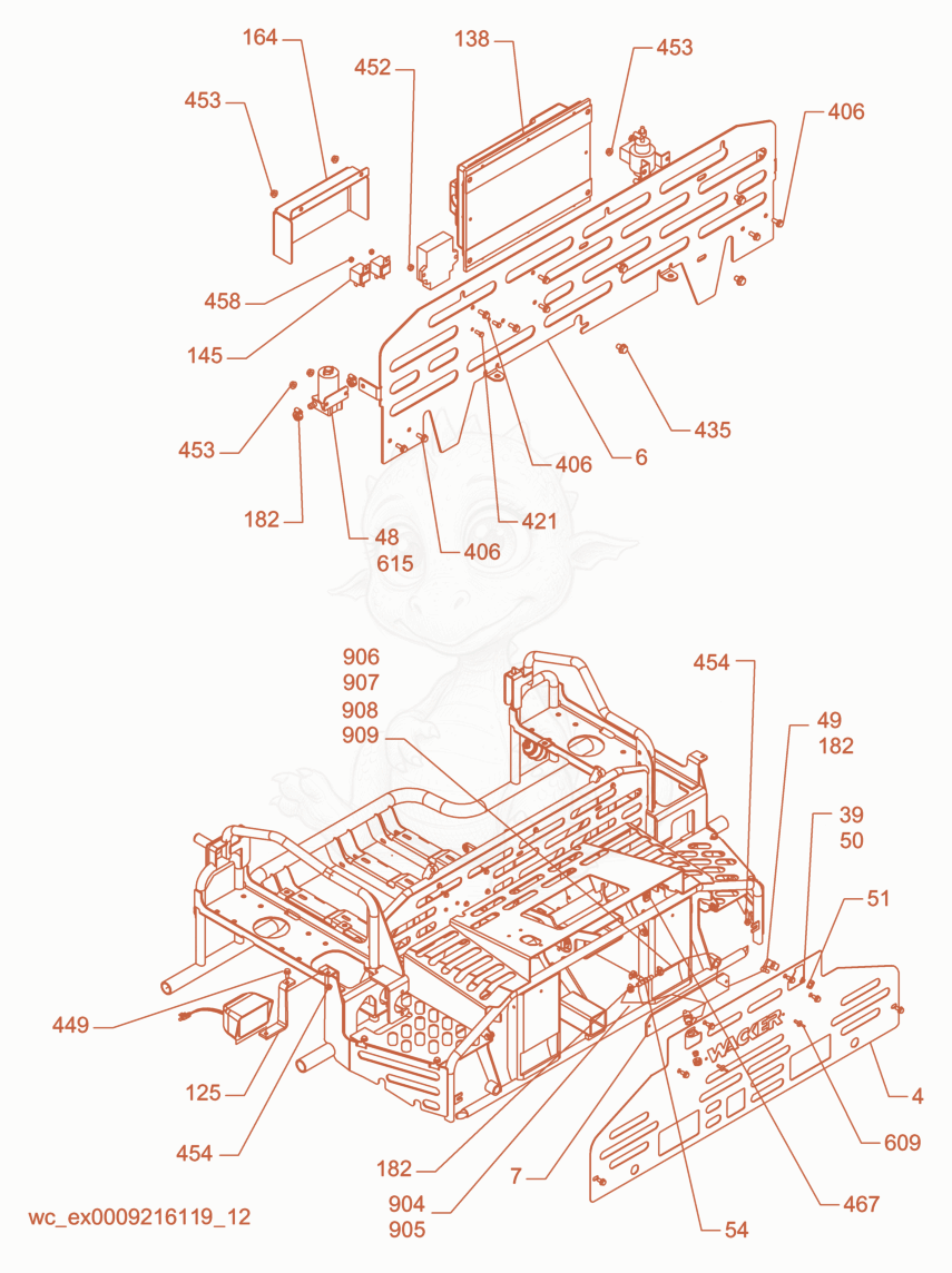 Exploded parts diagram of the Water System Kit of a Wacker Neuson CRT48-31V-ES, with numbered balloons