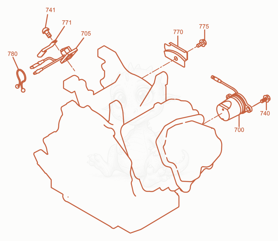 Exploded parts diagram of the Oil Sensor of a Wacker Neuson BPU3050, with numbered balloons