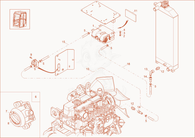 Exploded parts diagram of the AIR-CONDITIONING PLANT (Option) of a Wacker Neuson EZ26, with numbered balloons
