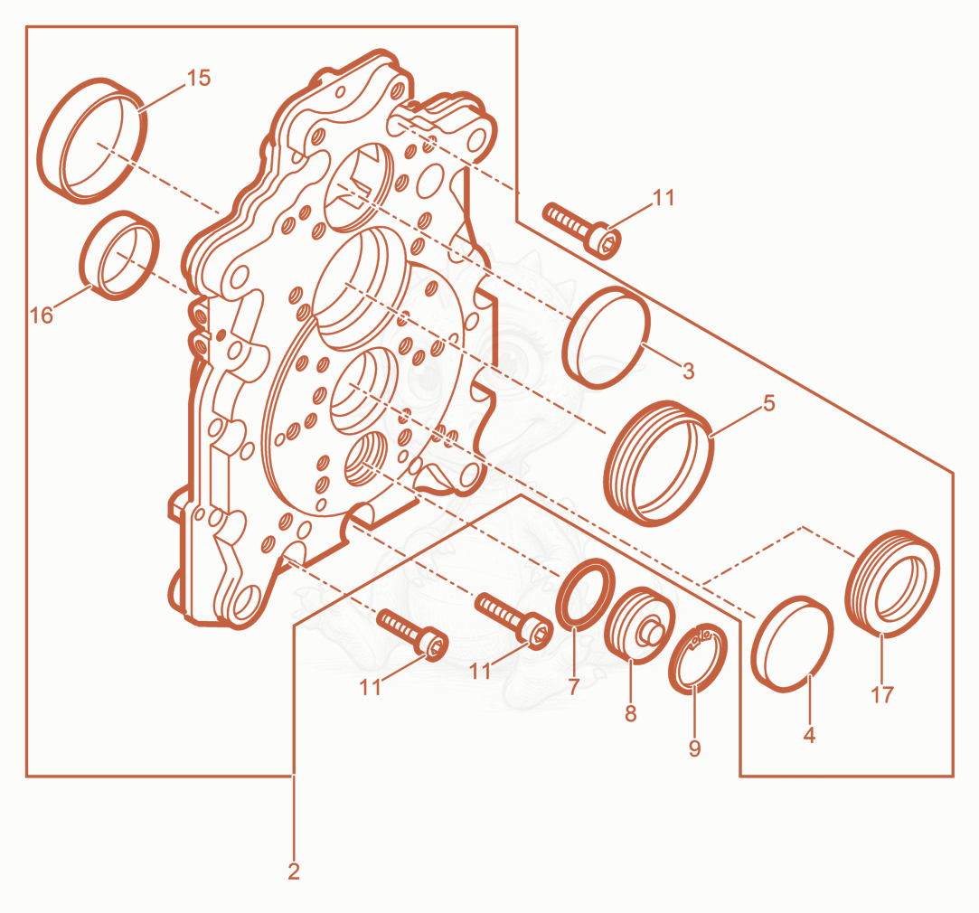 Exploded parts diagram of the Command Cover of a Wacker Neuson DPU6555HEUS, with numbered balloons