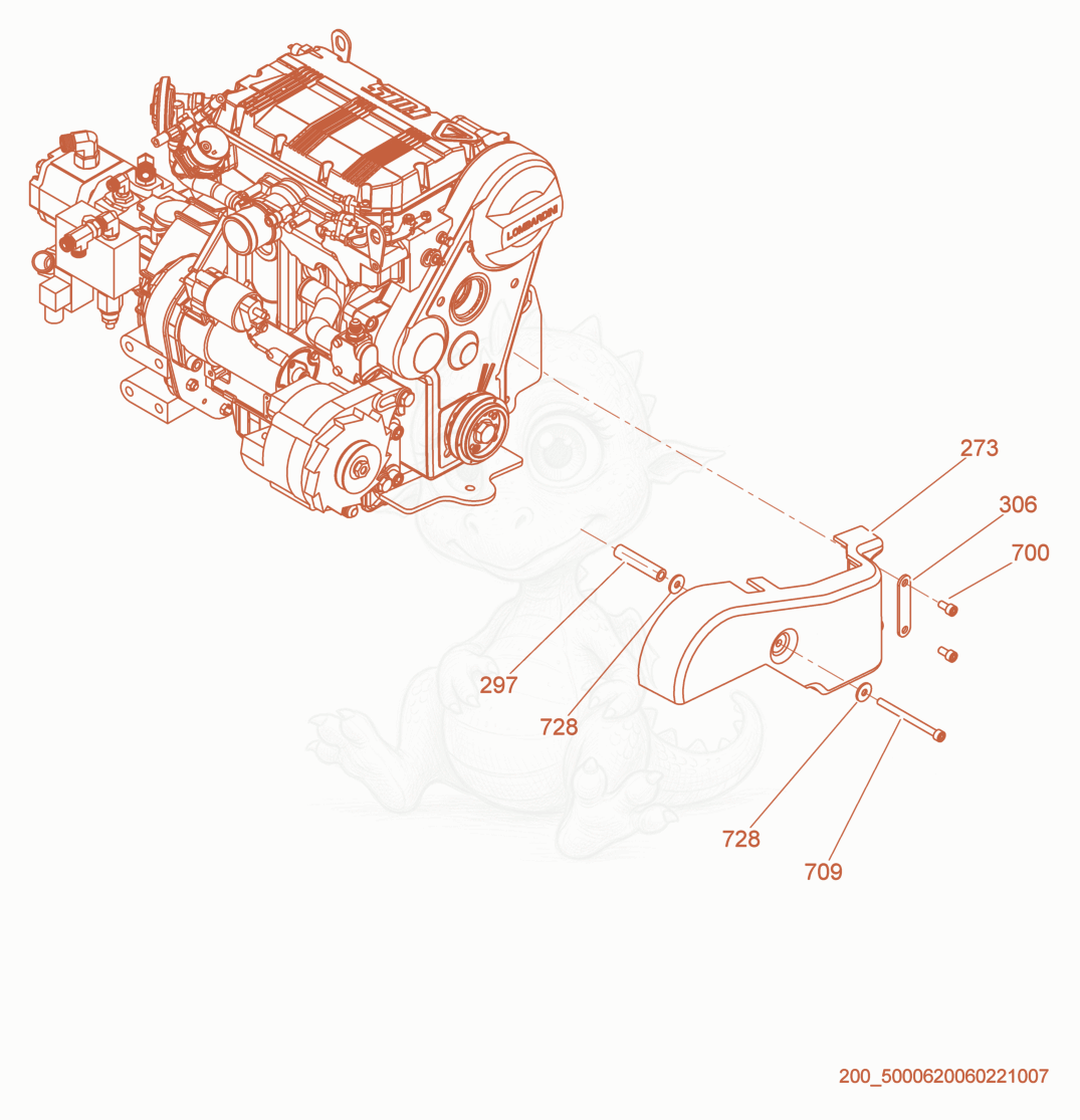 Exploded parts diagram of the Guard of a Wacker Neuson RD16-90, with numbered balloons