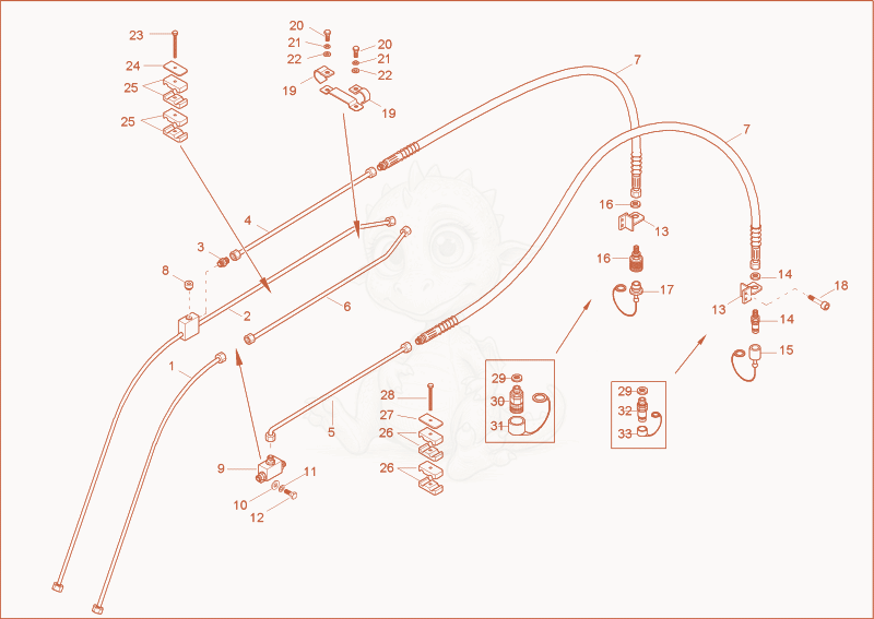 Exploded parts diagram of the GRAB EQUIPMENT (OPTION) of a Wacker Neuson 2003, with numbered balloons