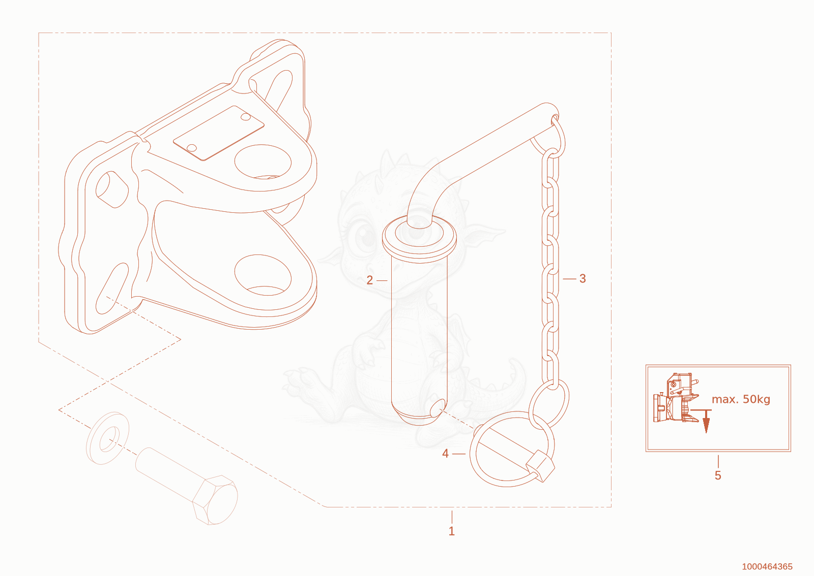 Exploded parts diagram of the Ranking clutch of a Wacker Neuson TH522STAGEV, with numbered balloons