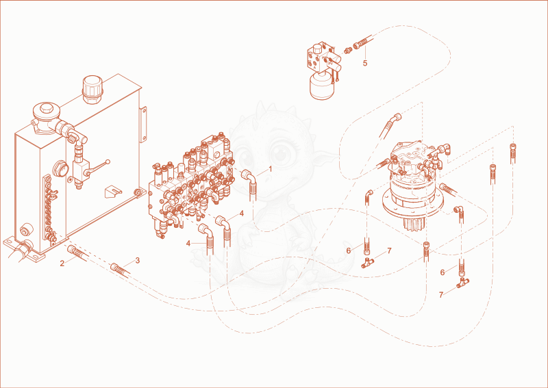 Exploded parts diagram of the TURNTABLE DRIVE UNIT INSTALLATION of a Wacker Neuson 2503, with numbered balloons