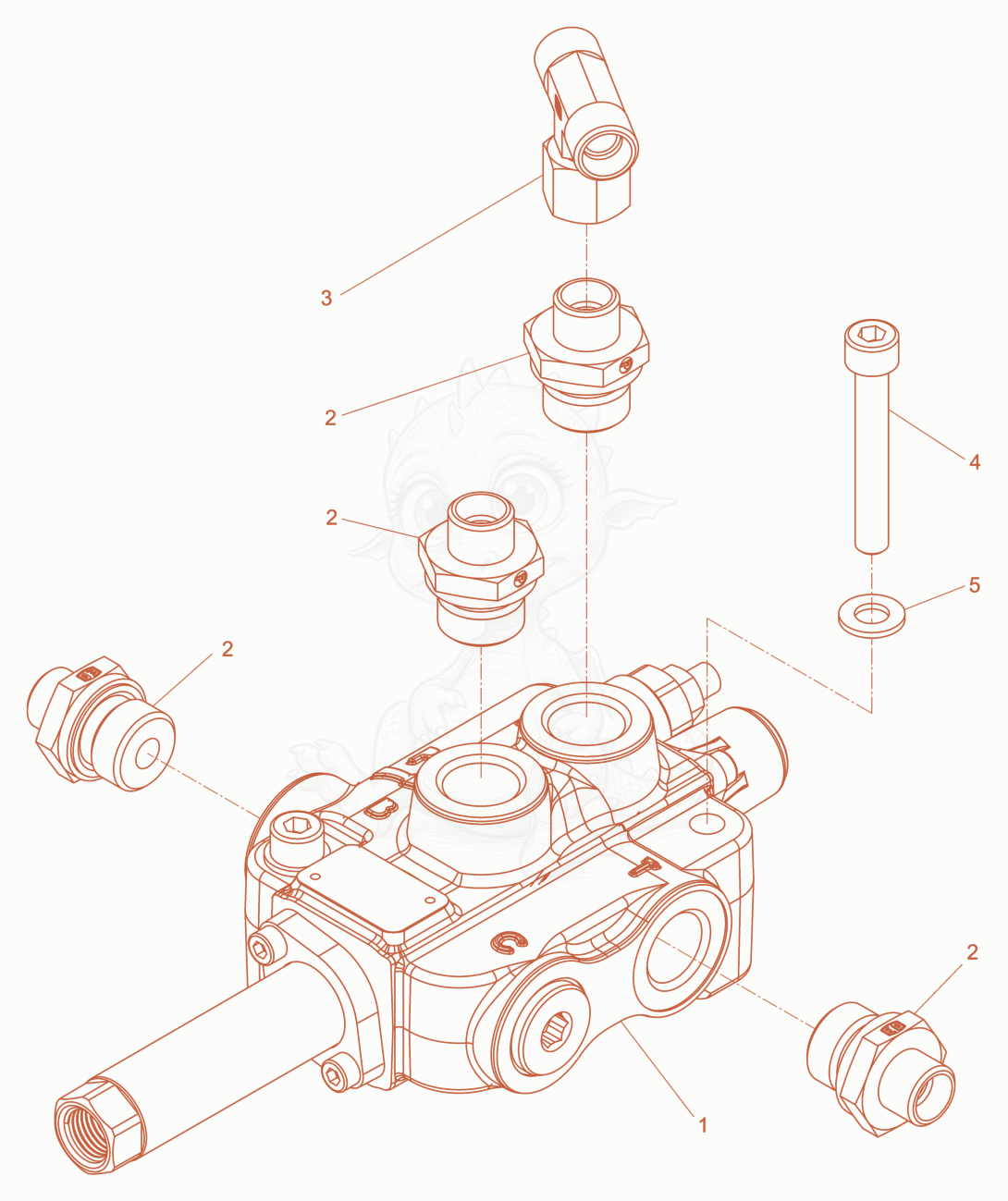 Despiece del Vibration valve cpl. de una máquina Wacker Neuson RD7YEHFBHRC, con globos numerados