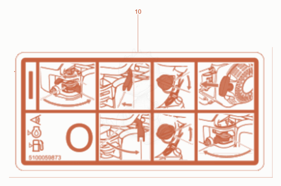 Exploded parts diagram of the Labels Honda of a Wacker Neuson BPS1340AW, with numbered balloons