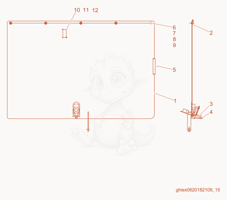 Exploded parts diagram of the Rear Left Door of a Wacker Neuson S3000, with numbered balloons