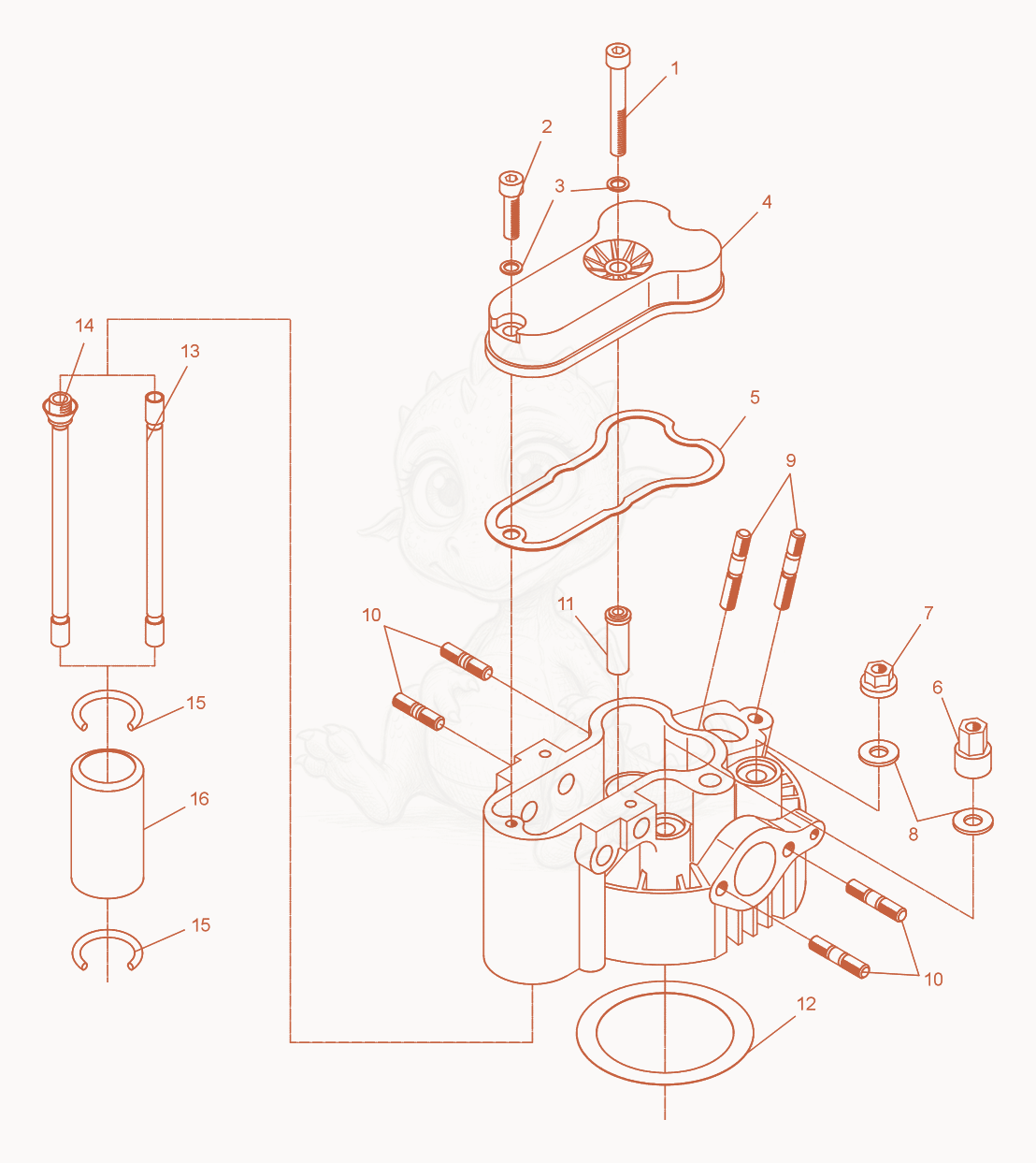Exploded parts diagram of the Cover of a Wacker Neuson DPS3060, with numbered balloons